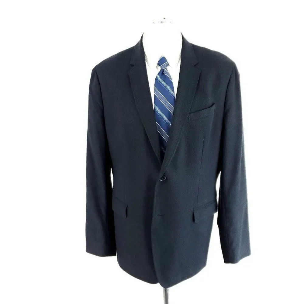 Banana Republic Cotton 2 Button‎ Blazer 42S Blue Surgical Button